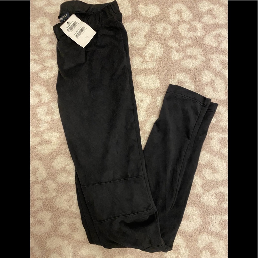 NEW Brandy Melville Suede Moto Leggings